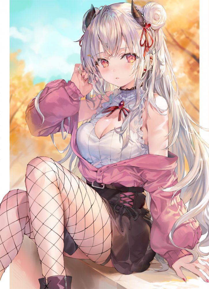 【二次】銀髪・白髪女子画像